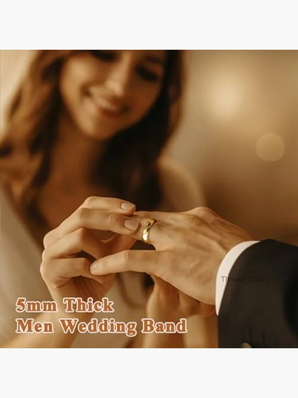 Non Tarnish Gold Stackable Ring Set Wedding Band 1mm 3mm 5mm Comfort Fit Size